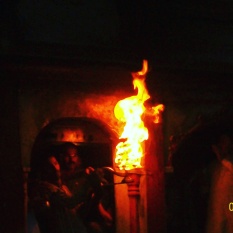 Aarti in Haridwar performed by a priest(Tour)